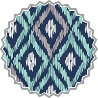 ELIXIER IKAT IN NAVY • PREMIUM COTTON • by CAMELOT FABRICS