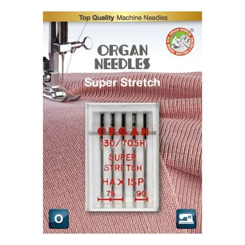 ORGAN NEEDLES • SUPER STRETCH 75/90 • BLISTER-KARTE MIT 5 NADELN