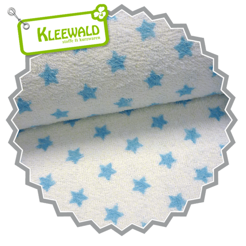 STENZO Frottee bedruckt / Stars hellblau / 100% Baumwolle
