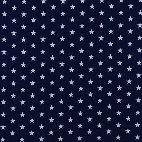 POPELINE LITTLE STARS 1 CM • NAVY