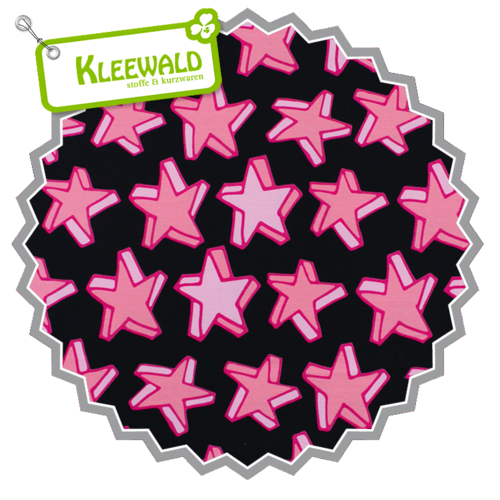 STARLET schwarz-pink // Bio-Baumwolljersey von Lillestoff